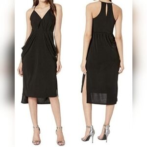 BCBGeneration Sleeveless Drape Pocket Midi Dress